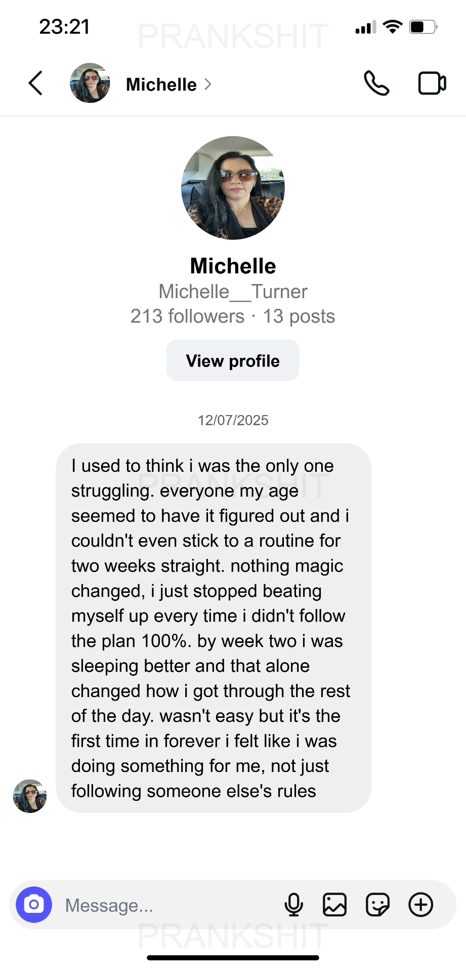 Michelle testimonial
